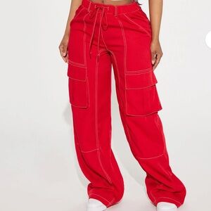 Red Cargo Pants.